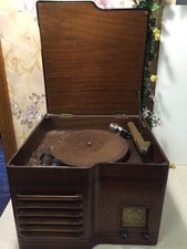 Rare Vintage  EMERSON RADIO & Phonograph Record Player IN INGRAHAM CABINET