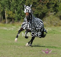 Bucas Buzz Off Zebra Full Neck Big Neck Fliegendecke Ekzemerdecke + Fliegenmaske