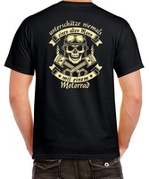 Biker T-Shirt ALTER MANN MIT MOTORRAD Spruch Opa Vater Totenkopf HINTEN bedruckt