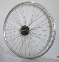 Hinterrad 28 Zoll Laufrad m. Shimano Zahnkranz 7fach si Hohlkammerfelge Fahrrad