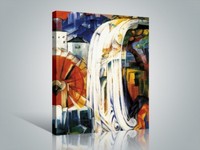 Franz Marc - Die Verzauberte Mühle Poster Leinwand-Druck Bild (80x60cm) #56761