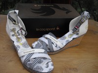 schöne Wedges *le coq sportif* Gr. 39 , weiß-blau, wie neu, mit Originalkarton !