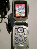 Motorola  V 300 blau / silber Klapp -  Handy   von Motorola  gebraucht Nr. 12049