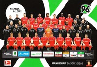 Postkarte Sammler + Hannover 96 + Das Team Saison 2015/2016 + Offizielle Edition