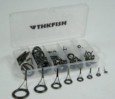 75 Pcs 8 Size Spinning Rod Guides Ceramics Tips Stainless Steel Carbon Guide .