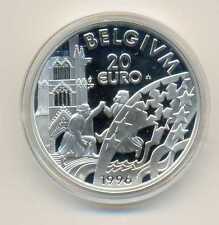 Belgium Silver 20 Euro 1996 Proof