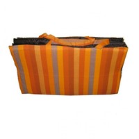 Gepolsterte Strandmatte faltbar Tragegriff 190x54 Liegematte gestreift SONNIG