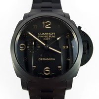 Panerai PAM438 Tuttonero Ceramic Luminor 1950 3 Days GMT 44mm PAM00438 NEU LC100