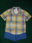 Carter's baby boy 2-piece outfit:button down shirt+shorts. NWT 18m