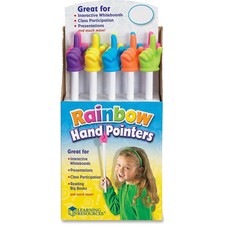 Learning Resources 15' Rainbow Hand Pointers (Set of 10)