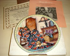Hannah Ingmire Cozy Corners Old-Fashioned Country Scene Warm Retreat Puppy Plate