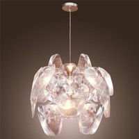 E27 LED Licht Kronleuchter Beleuchtung Pendelleuchte Hängeleuchte Transparent PP