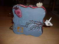 Scrapbook Mini-Album, Minialbum, Einhorn, mystisch, ooak, Natur, creepy