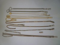 AltesTaschenuhrketten KONVOLUT Amerik aus Vergoldet