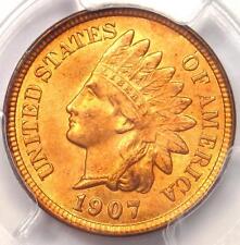 1907 Indian Cent Penny 1C Repunched Date Rpd Fs-301. Pcgs Uncirculated (Unc Ms)