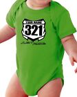 MOTOCROSS BABY NUMBER PLATE ONE PIECE SHIRT INFANT MX JUST RIDE KAWASAKI KX LIME