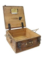 alte Munitionskiste Holzkiste, Materialkiste WK II Wehrmacht Kanonenzünder 1918
