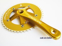 Messenger Kurbel mit Kettenblatt Singlespeed Fixie Gold