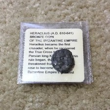 Bronze Coin. Heraclius Of The Byzantine Empire 610-641 Ad Ancient Coin. Antique