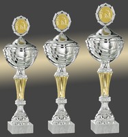 3er Serie Pokale inkl.Gravuren und Embleme