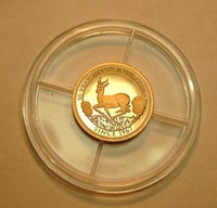 Congo Kongo 50 Francs o. J. Gold 999 50 Jahre Krügerrand 1967 Springbock Afrika