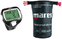 Mares Nemo Wide Tauchcomputer mit Mares 5 Liter Drybag Dive Computer
