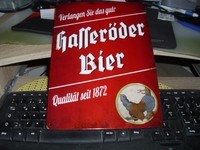 Werbeschild, Blechschild Hasselröder Bier