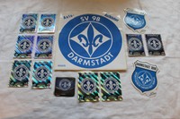Darmstadt 98  Wimpel 1x Großer Aufkleber 2Aufkleber Magnet Karten Neu.
