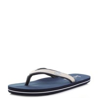 Womens Animal Swish Slim Cream Navy Toe Post Thong Flip Flops Sz Size