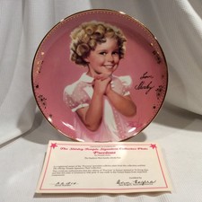 "Precious" Shirley Temple Signature Collection Plate -Trimmed in 23kt Gold