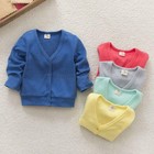 Infants Girl Boy Casual V-neck Cardigan Cotton Comfortable Long-sleeved Coat HOT