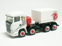 E066 LKW Scania R 4-Achs Zugmaschine King of the Road HERPA GEBRAUCHT Eigenbau