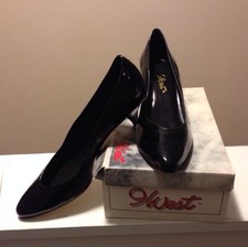 Vintage Nine West Patrnt Leather Heels Size 8N New In Box From 1988
