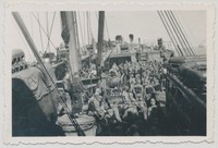 Foto Schiff-Soldaten-Bus Überfahrt Stettin-Oslo   2.WK  (W57)