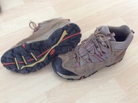 Meindl Outdoor Wanderschuh Gr 35 Trekkingschuh Gore-Tex Bergstiefel Kinder beige