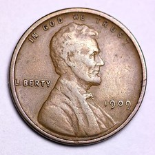 1909 Vdb Lincoln Wheat Cent Penny Lowest Prices - Choice Coin! Free Shipping!