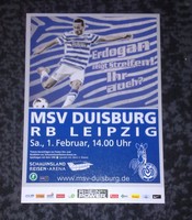 MSV Duisburg - RB Leipzig Postkarte Saison 2013/2014