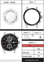 Neues, poliertes Gehäuse f. ETA/VALJOUX Automatik-Werk 7750 +Zifferblatt, Zeiger