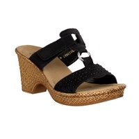 RIEKER Damen Pantolette schwarz 66082-01