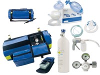 Sauerstofftasche für den Notfall inkl. Weinmann Druckminderer, Sauerstoffflasche