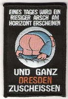 Anti Dresden Aufnäher "Eines Tages..." Kutte Fan