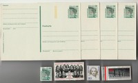 Konvolut BRD Deutschland DM-Postwertzeichen–Briefmarken/Postkarten ungestempelt 