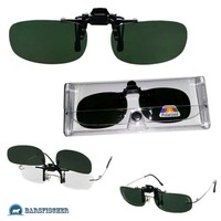 POLARISATIONSBRILLE  SONNENBRILLE ANGELBRILLE POL BRILLE AUFSATZ MIT BRILLENETUI