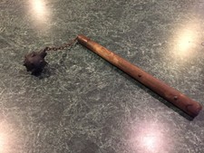 Vintage Medieval Like Spiked Ball & Chain Mace - Movie Prop - Heavy - Rustic