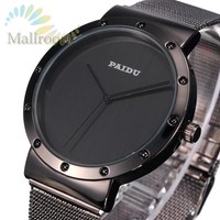 Herren Uhr Schwarz Edelstahl Armbanduhr Luxus Sportuhr Analog Quartz Wrist Watch