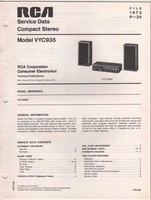 RCA Service Data Manual for compact stereo model VYC935