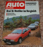 Sonderdruck 1986 VW Scirocco GTX 16V Toyota Celica 2.0 GT Honda Prelude EX 2.0i
