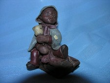Sarah'S Attic Boy On Sled Numbered 1992 #860