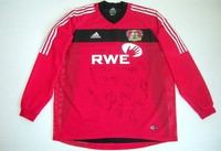 Bayer Leverkusen 2003 - 2004 #18 Adidas Spieler Trikot Langarm Signiert Größe XL