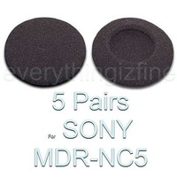 5pairs Foam Earpads Ear pads For Sony MDR-NC5 MDR NC5 Noise Canceling headphones